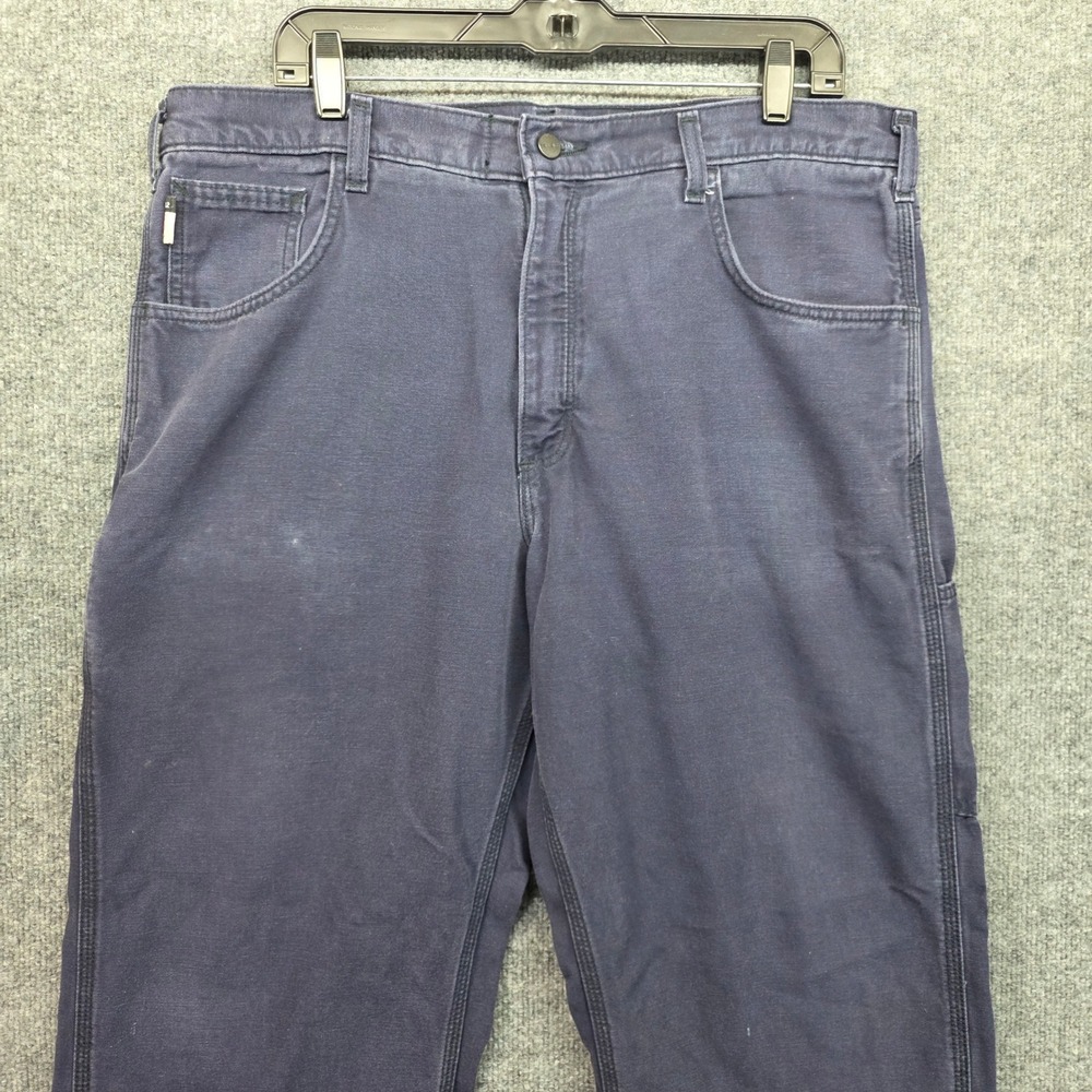 Carhartt FR Work Pants‎ Navy Blue Relaxed Fit Flame Resistant Men Size 38x30